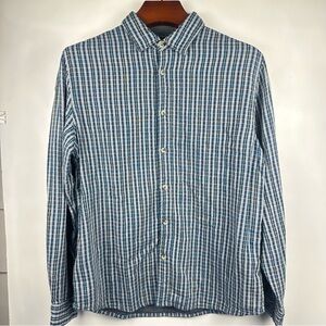 Carbon 2 Cobalt Shirt Men’s M Blue White‎ Long Sleeve Cotton Casual Button Up